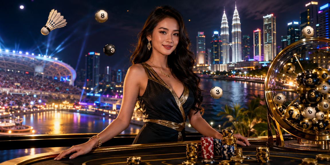 Pengguna Malaysia dari Kuala Lumpur menikmati permainan kasino dan loteri dalam talian melalui 445