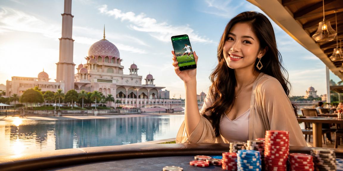 Suasana pertaruhan sukan dan permainan poker kompetitif di Putrajaya melalui platform 445
